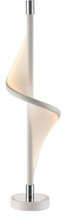 Lucande LED Tischlampe Edano dimmbar (Modern) in Weiß aus Textil (1 flammig,) - Tischleuchte Schreibtischlampe Nachttischlampe Wohnzimmerleuchte