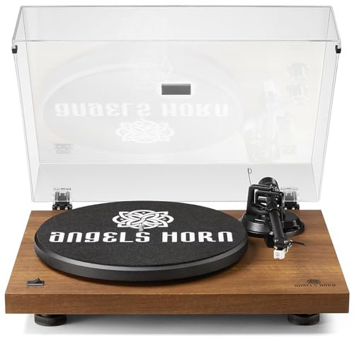 Record Player Vinyl Player, Upgraded 5.0 Bluetooth Turntable, Home Audio Record Player High Fidelity Belt Drive with Moving Magnetic AT-3600L Cartridge