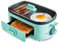 GreenLife CC006797-001 - Máquina para desayunar, cerámica saludable antiadherente, sin PFAS, tapa de vidrio, turquesa