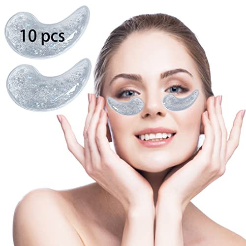 Reusable Gel Ice Pack for Eyes - Hot & Cold Treatment for Strain, Swelling, Redness, Puffy Eyes, Dark Circles, Fine Lines, and Surgery Recovery (Clear, 10PCS)