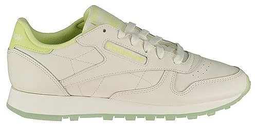 Reebok Femme Classic Leather Sneaker, Black/SUPERCHRG Coral/White, 39 EU