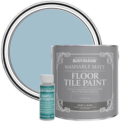 Rust-Oleum Blue Washable Matt Floor Tile Paint - Nans Best China 2.5L