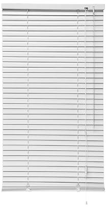 iYueMps Aluminium Venetian Blinds for Clamping or Dirlling Window Blinds Strong Trimmable Easy Fit 25mm Slat for Home, Office, Bathroom, Bedroom, Living Room, Kitchen (White, 50cm x 130cm)