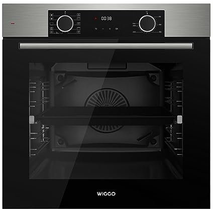 [ Test SEHR GUT, Note 1.1 *] WIGGO Backofen Set inox 60cm 73L mit Teleskopschienen & Airfry, Selbstreinigung, 10 Funktionen, Soft-Close, Einbaugerät Einbaubackofen [5 Jahre Garantie, Klasse A]