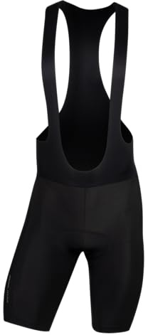 PEARL IZUMI Cycling Bib Biker Shorts for Men 10.5” (inches). Podium Padded Bike Shorts, Breathable with Reflective Fabric Black