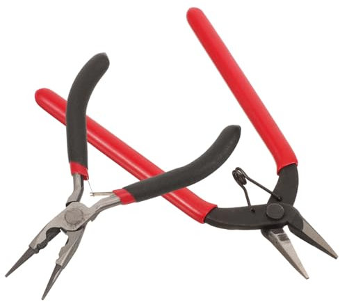 GETAJGHSD 2 Stück Drahtschneidezange, DIY Zange, DIY Biegewerkzeug, Schmuckzange, Spitzzange, Schmuck Handwerkzeug, Edelstahlzange, Schmuckherstellungswerkzeug, Drahtschneider, Rundzange