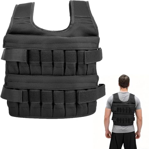 Weighted Vest for Men Women, Without Counterweight, 35KG Adjustable Weighted Vest Workout, Body Weighted Jacket, Sandbag Vest Breathable Washable for Running Walking Strength Jogging Cardio