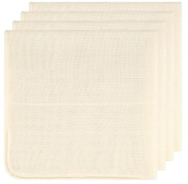 6 Piezas Telas Filtrantes Reutilizable, 50 x 50 cm Tela para Queso de Algodón, Filtro de Algodón para Colar Leche de Almendras, Zumos, Batidos de Frutas