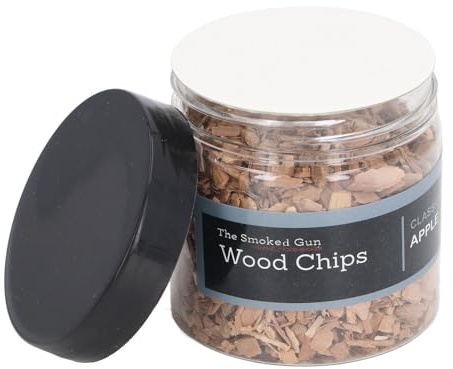 SUNGOOYUE Virutas de Madera Natural para Ahumar, Virutas de Madera de Combustión Rápida para Cócteles de Whisky, Vino con Original, para Carnes, Quesos, Cafés (Manzana)