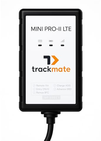 TrackmateGPS Mini PRO II LTE 4G GPS Tracker for Vehicles, Motorcycles, Trucks, Trailers, w/Remote Killswitch, Real-Time Tracking, Compact Weatherproof Car Tracker, Hardwired, Easy Setup, No Contract
