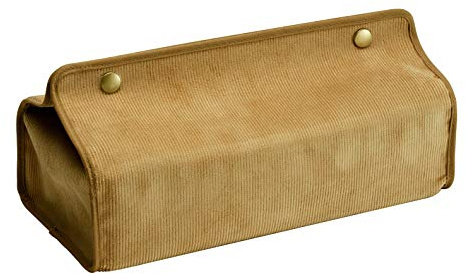 Quarter Report Tissue Case, Hanging, Rib, Beige, Approx. W 9.8 x H 2.0-2.4 x D 4.7 inches (25 x 5-6.2 x 12 cm), Laminated Back, Made in Japan