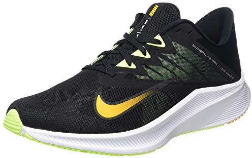 Nike NIKE QUEST 3, Men's Basketball Shoe, Black/Univ Gold-White-Volt Glow, 9 UK (44 EU)