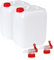 Höfer Chemie 2 x 10 L Wasserkanister Set Weiß - BPA-frei & Lebensmittelecht - Ideales Camping Zubehör für Flüssigkeiten - Mit Ablasshahn & Schraubverschluss