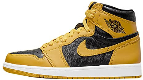 Jordan Air Jordan 1 High OG 555088 701 Pollen Herren-Sneakers, Größe 45,5, Pollen/Schwarz-Weiß, 45.5 EU