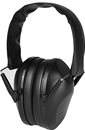 Safety Ear Defenders Earmuffs for Shooting Noise Reduction Ear Protectors Foldable Hearing Protection Headphones Adjustable Headband with Soft Foam Ear Cups for Construction Gardening Working Sleeping