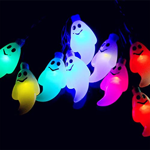 Luci Stringa Halloween,2 Modalità di Luci Tremolanti e Fissa, 6M 40 LED Stringa,Luci Fata di Halloween Batteria Alimentate, Impermeabile Luce Colorate per Ufficio Finestra Camera da Letto Halloween.