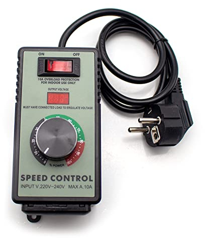Jieotwice Hastighetsregulator, Vinkelslip Regulator, Elektronisk Digital Display Regulator, Lämplig För Handborr/polermaskin/fläkt, Steglös Hastighetskontrollomkopplare(Max A. 10A)
