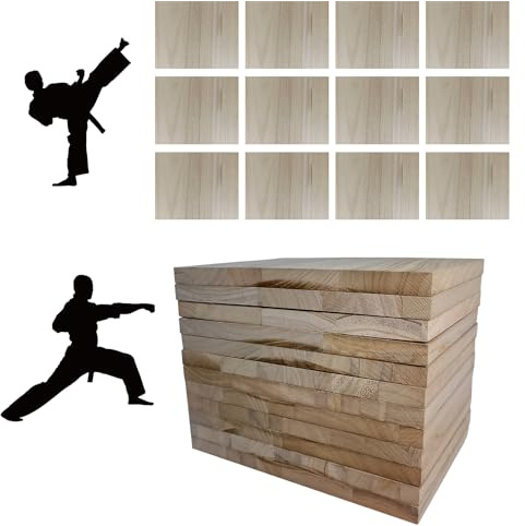 TDIAVH 12pcs Taekwondo Karate Breaking Boards,9mm Thicknesses Breaking Boards Martial Arts,Wood Boards for Breaking,ata Taekwondo Rebreakable Boards Practice Performing for Adult