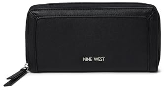 Nine West Zuri Slg Geldbörse mit umlaufendem Reißverschluss, Schwarz, Einheitsgröße, Zuri Slg Geldbörse mit umlaufendem Reißverschluss