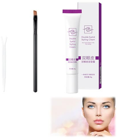 Double Eyelid Shaping Cream,Doppelte Augenlid-Styling-Creme,Doppelte Augenlid,Lange Anhaltende Unsichtbare Doppelte Augenlid Shaping Styling Creme,Wasserfest,with Y Stick