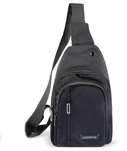 Funmo Sling Bag Rucksack, 2.5L Sling Rucksack Herren,Umhängetasche Herren, für Outdoor, Radfahren, Reisen, Wandern, Herren und Damen