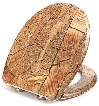 Premium WC-Sitz Toilettensitz mit Absenkautomatik, YOTOREE Toilettendeckel, O Form Duroplast Klodeckel mit Verstellbaren Scharnieren, Quick-Release Funktion für einfach Reinigung, Riss