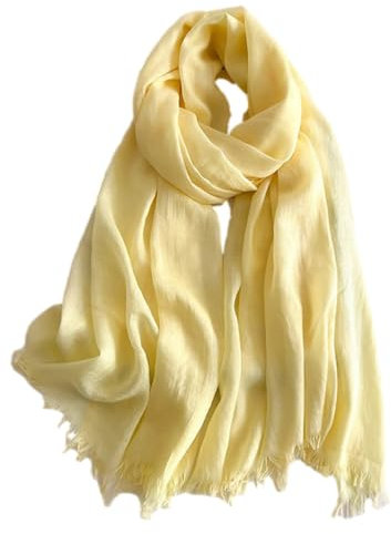 KARMA.DIEM Basic Tuch für Damen - angesagten Trendfarben - Stylisches Unisex Accessoire (#10 Sonnengelb)