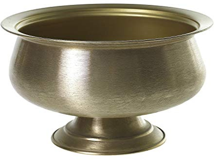 Fiona Metal Gold Compote for Plant and Flowers| Modern Bowl Decor for Home or Office l Indoor and Outdoor Vase for Any Event Decorations (9.75x 5.75) (72201)