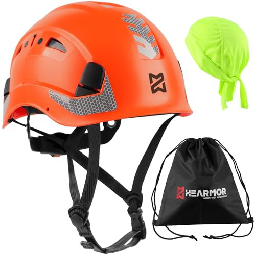 HEARMOR Höhenarbeiten Industriehelm Erwachsene Bauhelm ABS Schutzhelm Zertifizierung EN12492 Bestanden EN397 Stoßdämpfung und Eindringfestigkeit Test Bauarbeiterhelm Sicherheitshelm