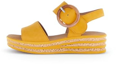 Gabor Damen Plateausandalen, Frauen Sandalen,Plateausandaletten,bequem,Sommerschuhe,Freizeitschuhe,offene Schuhe,Curry (So.Curry),40 EU / 6.5 UK