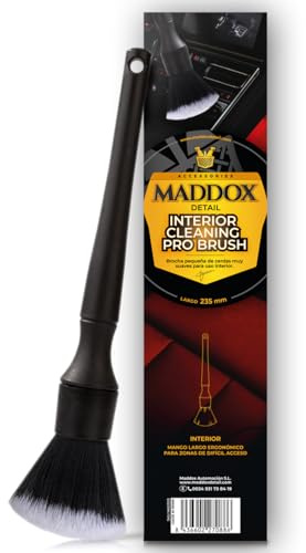 Maddox Detail - Interior Cleaning Pro Brush | Herramienta Esencial para Limpieza Interior De Coche con Cepillo | Pincel Suave Limpieza Coche | Ideal para Detailing Profesional.