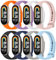 Zoye 8 Pack Straps Compatible with Xiaomi Mi Band 9/Mi Band 8, Colorful Silicone Strap Replacement for Xiaomi Smart Band 9/Smart Band 8 (Pack F)
