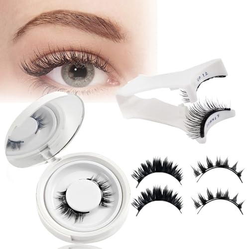 ZMaglorian Ciglia magnetiche riutilizzabili, look naturale con applicatore, set di ciglia magnetiche non necessita di colla, magnetico per ciglia, facile da indossare e rimuovere con istruzioni