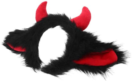 Mobestech Realistiska Yakhorn Hårband för Halloween Lättvikts Oxhorn Cosplay Accessoar för Kvinnor Flickor Spännande Djävulstema för Temafester