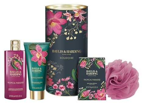 Baylis & Harding Boudoire Tropical Paradise Luxury Drum Gift Set - Vegan Friendly (Pack of 1)