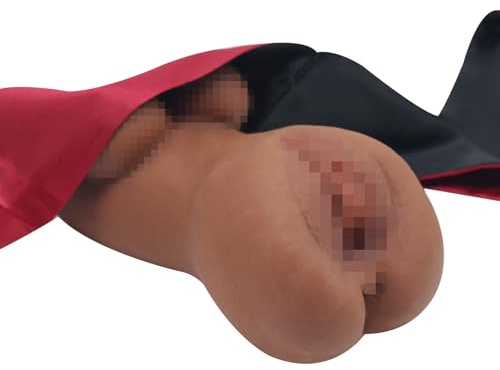 Masturbador de bolsillo ultrarealista-Superficie suave de silicona, diseño discreto y portátil (Tez oscura)