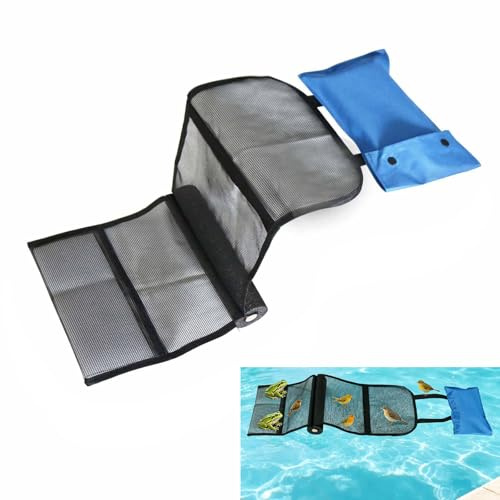 WADY Rampe de sauvetage pour piscine, rampe de sauvetage pour grenouilles, petits animaux et oiseaux, protection des animaux en tissu Oxford, rampe flottante pour piscine de sauvetage, pour sauver des