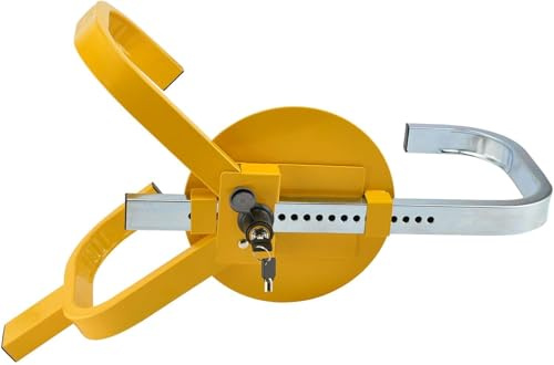 FERNVALE Heavy Duty Wheel Clamp Anti Theft Lock for Car Caravan Trailer