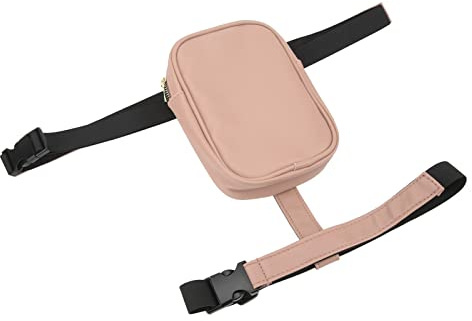 Bediffer Sac Banane en Cuir PU Imperméable de Grande capacité, Harnais de Cuisse, Sac de Jambe, Banane pour Festival de Musique, Utilisation en Extérieur (Rose)