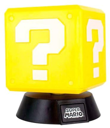 Paladone Super Mario Bros. Question Block Collectible Figure Light, Officially Licensed Nintendo Merchandise