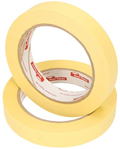 KOTARBAU® 2er Set Kreppband 19mm x 50m Selbstklebend Gelb Schutzband bei Malerarbeiten
