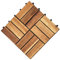 Interlocking Deck Tiles 1 Pack Sample - Snap Together Wood Flooring | 12 x 12 Acacia Hardwood Outdoor Flooring for Patio | Click Floor Decking Tile, Waterproof Balcony Flooring Wooden Parquet Flooring