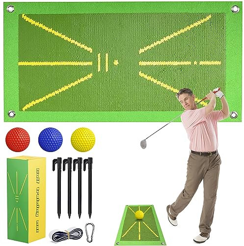 WenYa Golf Training Mat - Premium Impact Mat for Swing Detection and Batting - Indoor/Outdoor Practice With Correct Hitting Posture