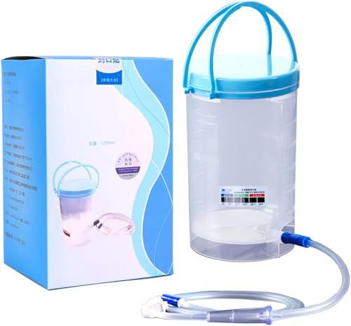 Kit Complet de Lavement Pour Nettoyage Du CôLon，MTSXDYT Kit Seau de Lavement 1200ml, Inclus Un Pack de 10 Tubes Intestinaux de 25cm，Kit Irrigateur RéUtilisable Pour Un Nettoyage HygiéNique Du CôLon