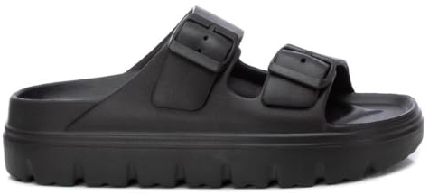 XTI - Chancla Mujer Negro - Calzado Cómodo y Versátil - Moda casual - Modelo 14255001 (Talla 38)