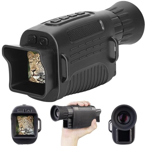 Zavarius Fernglas mit Kamera: Monokulares Infrarot-Nachtsichtgerät, Sicht bis 300 m, Full-HD-Kamera (Nachtsicht Monokular, Nachtsicht-Gerät, Überwachungskamera)