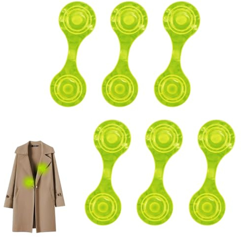 6 Piezas Reflectores Magnéticos, Imanes Reflectantes con Clip, Clips Reflectores para Niños, Clips Reflectores Colgantes para Mochila, Bolso Escolar, Ropa, Chaqueta, Cochecito, Jogging, Bicicleta