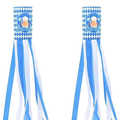 Ausi Lot de 2 manches à air Oktoberfest, 100 cm, à suspendre, pour mât de drapeau, pour la maison, l'extérieur, le jardin, le balcon, le porche, la terrasse