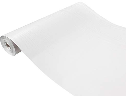 DecoMeister Pellicola Adesiva per Mobili 90x240 cm - Carta Adesiva Effetto Legno per Rivestimento Mobili Cucina e Tavoli - Pellicola Decorativa Lavabile e Impermeabile - Legno Bianco Opaco