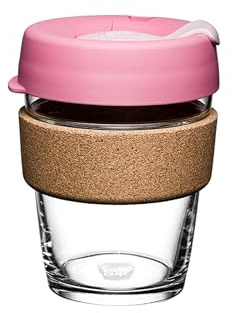 KeepCup Reusable Coffee Cup - Brew Tempered Glass and Natural Cork, M 12oz/340ml - Saskatoon